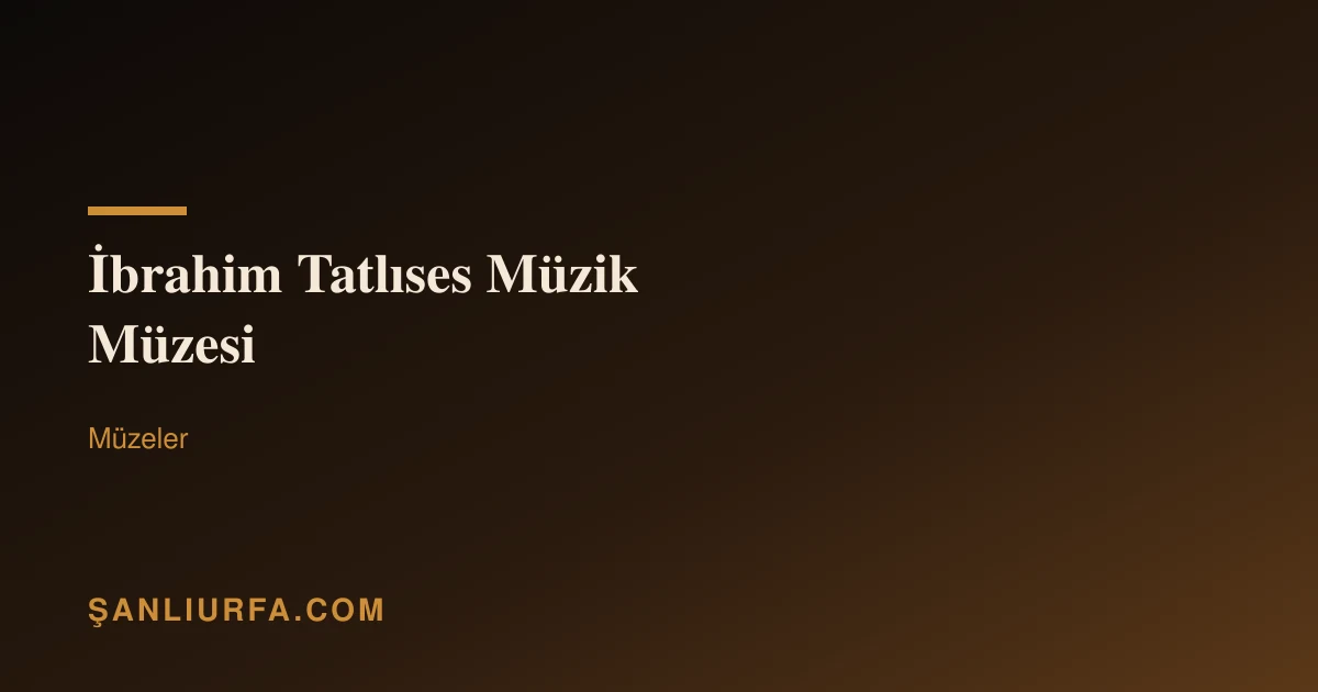 İbrahim Tatlıses Müzik Müzesi