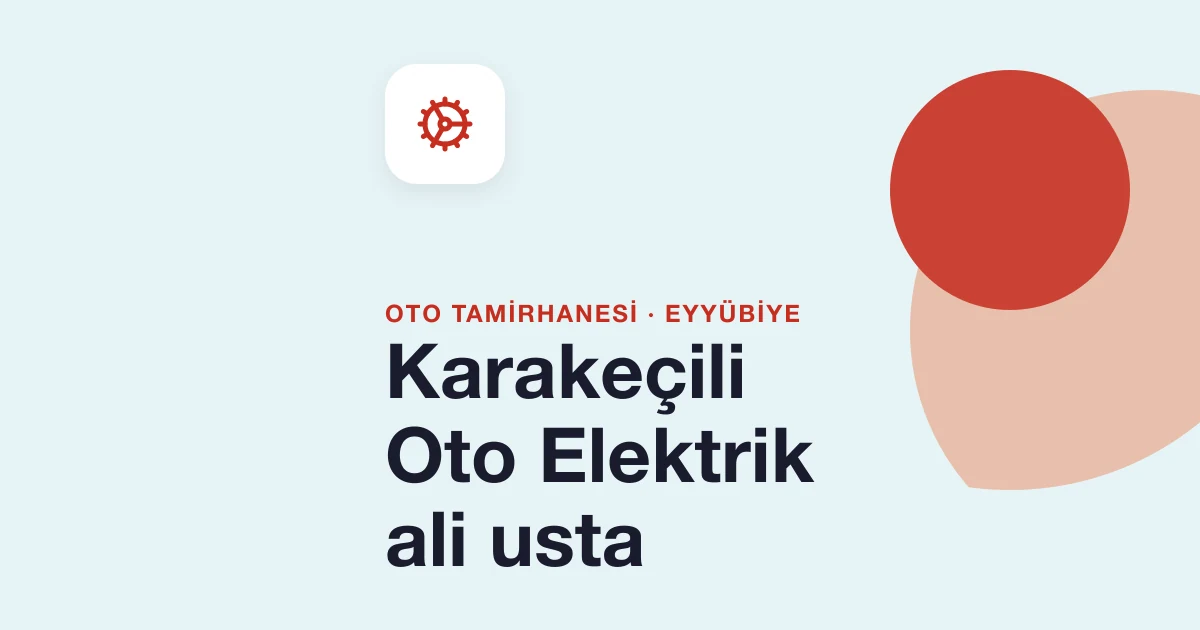Karakeçili Oto Elektrik ali usta