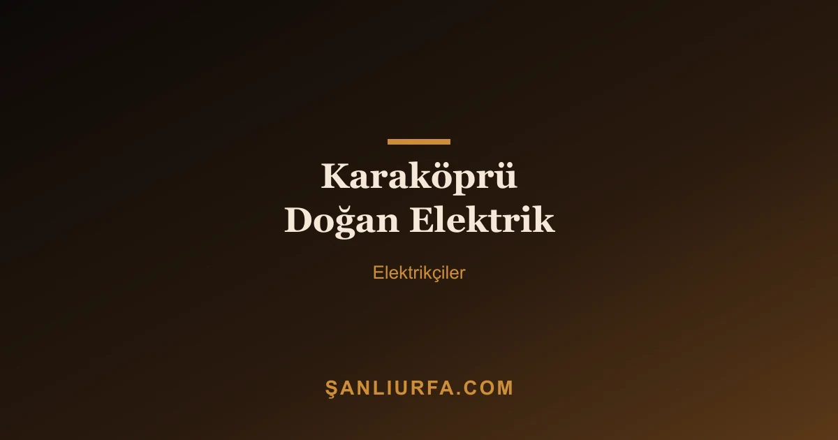 Karaköprü Doğan Elektrik