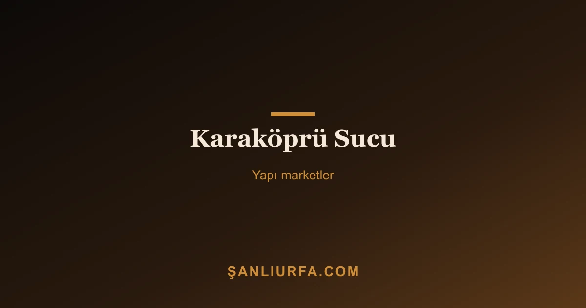Karaköprü Sucu
