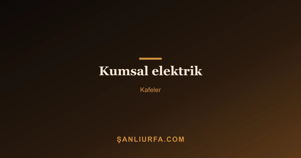 Kumsal elektrik