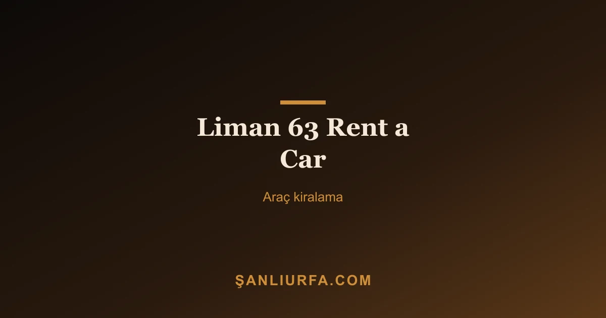 Liman 63 Rent a Car