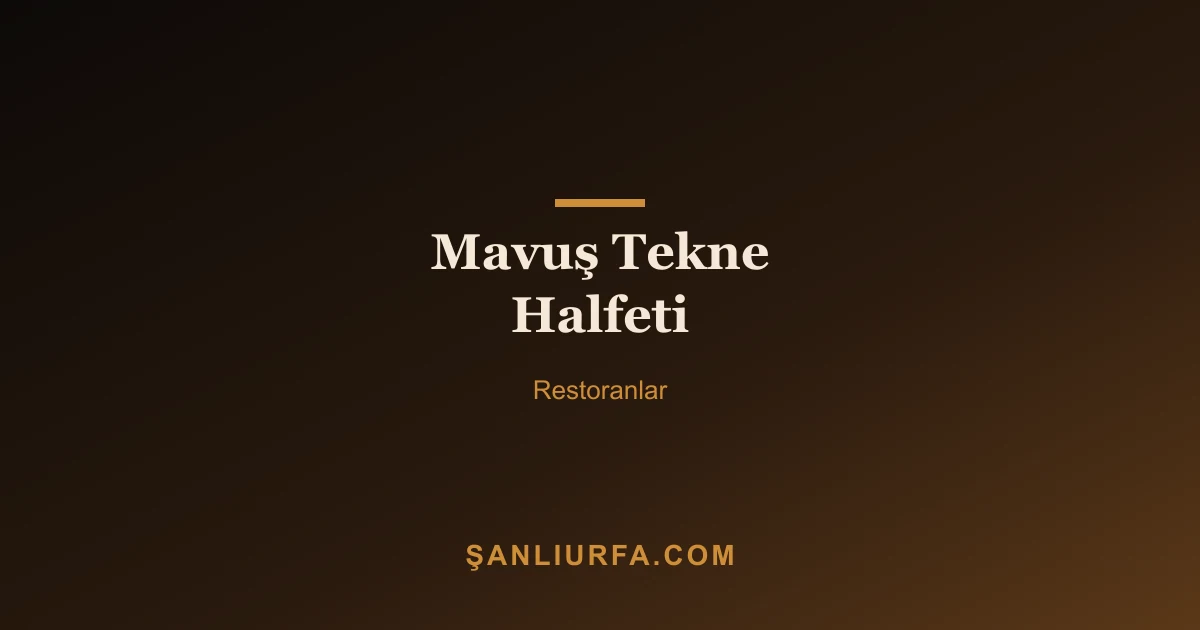 Mavuş Tekne Halfeti