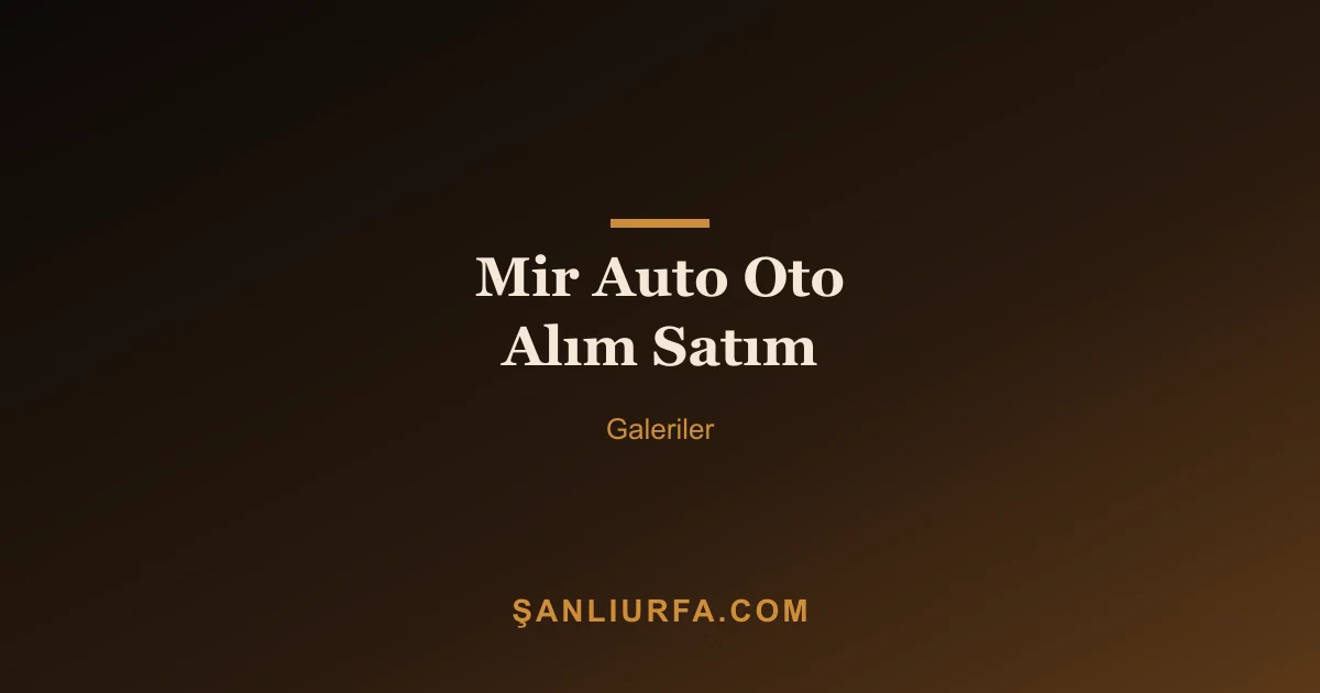 Mir Auto Oto Alım Satım