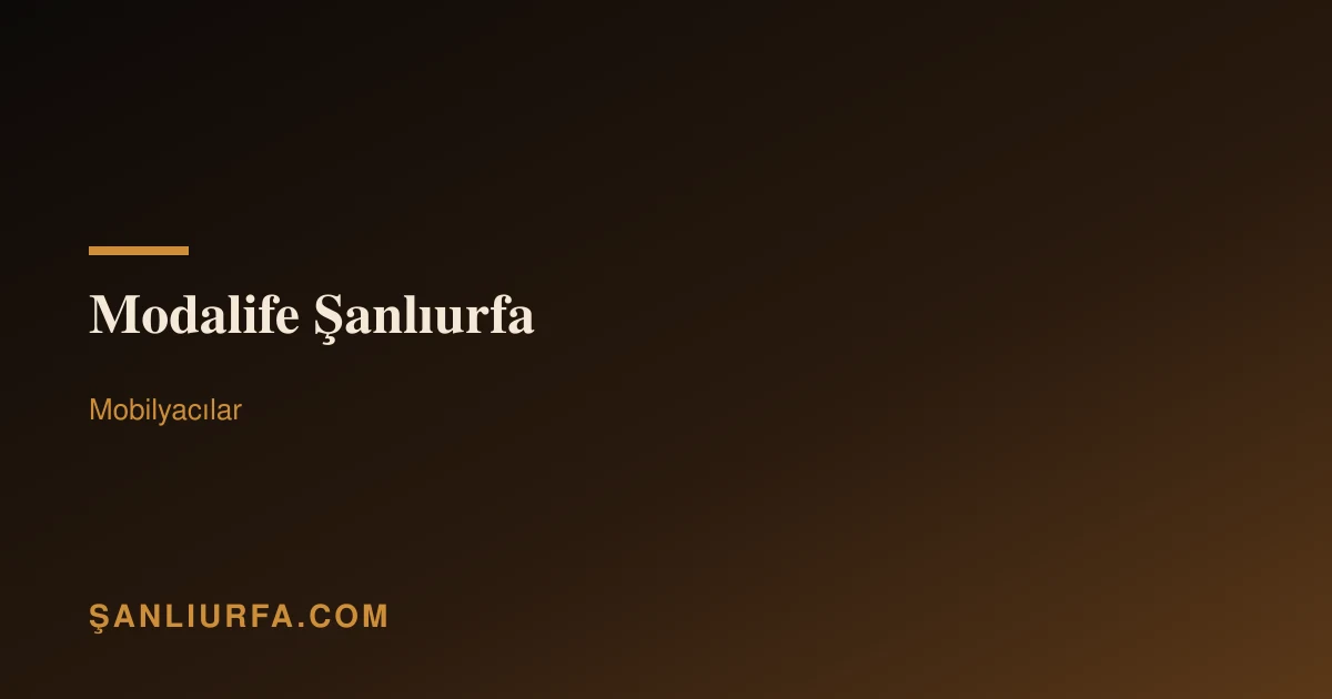 Modalife Şanlıurfa