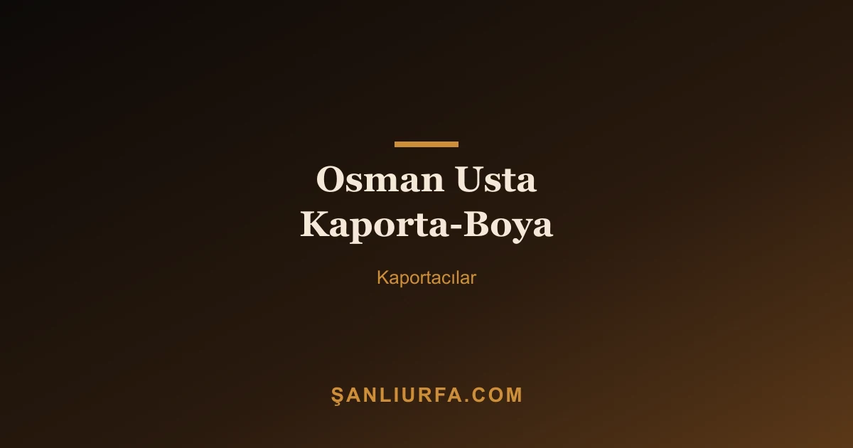 Osman Usta Kaporta-Boya