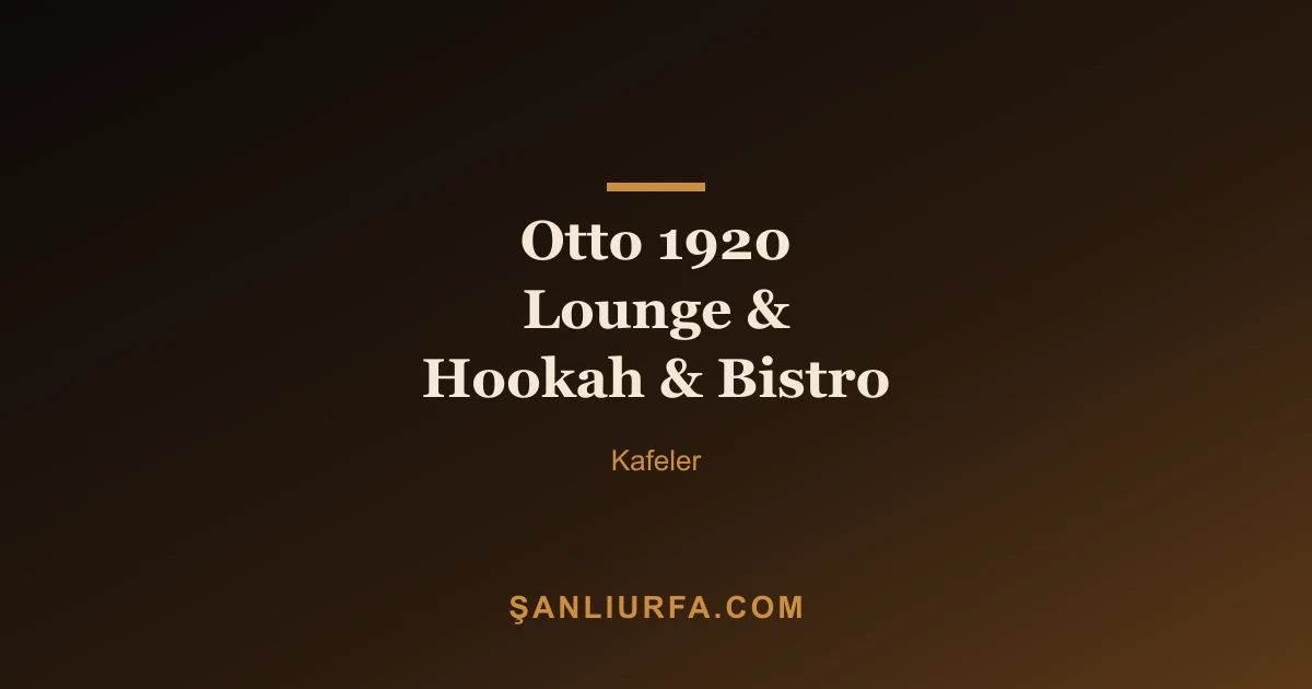 Otto 1920 Lounge & Hookah & Bistro