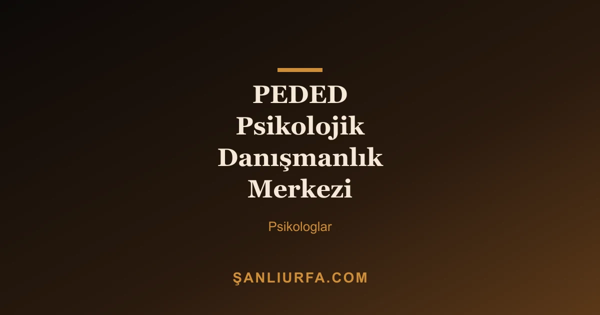 PEDED Psikolojik Danışmanlık Merkezi