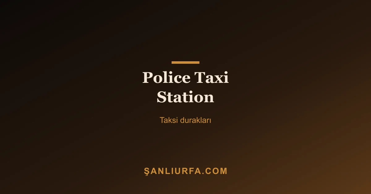 Police Taxi Station