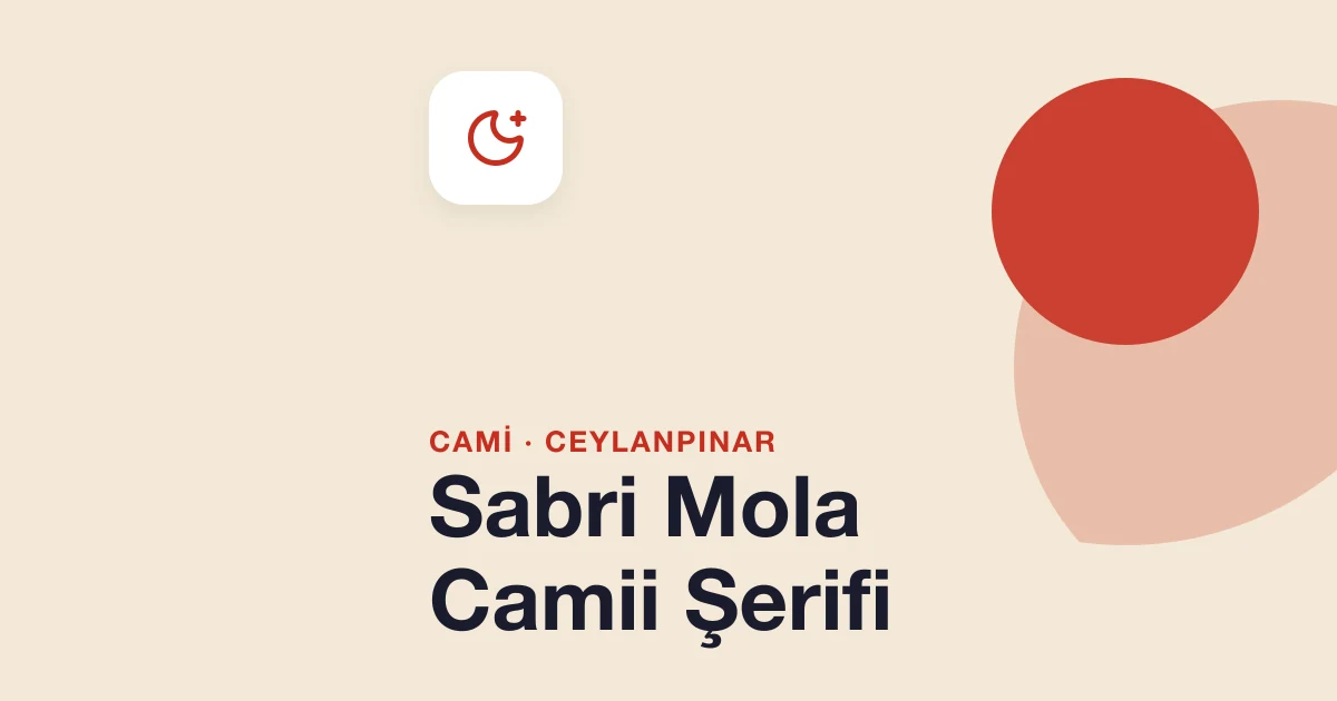 Sabri Mola Camii Şerifi