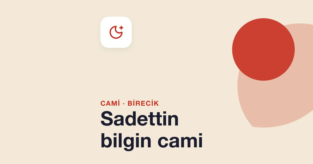Sadettin bilgin cami
