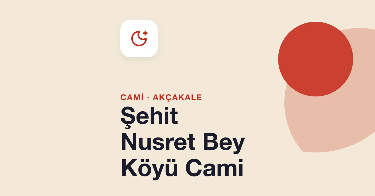 Şehit Nusret Bey Köyü Cami