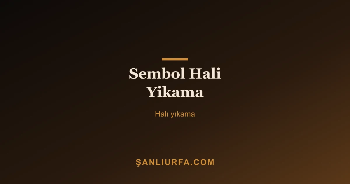 Sembol Hali Yikama