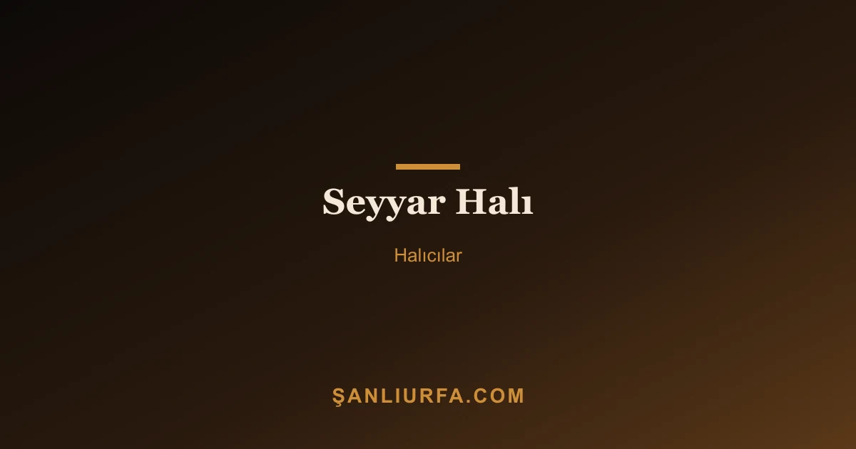Seyyar Halı