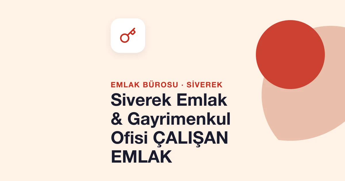 Siverek Emlak & Gayrimenkul Ofisi ÇALIŞAN EMLAK