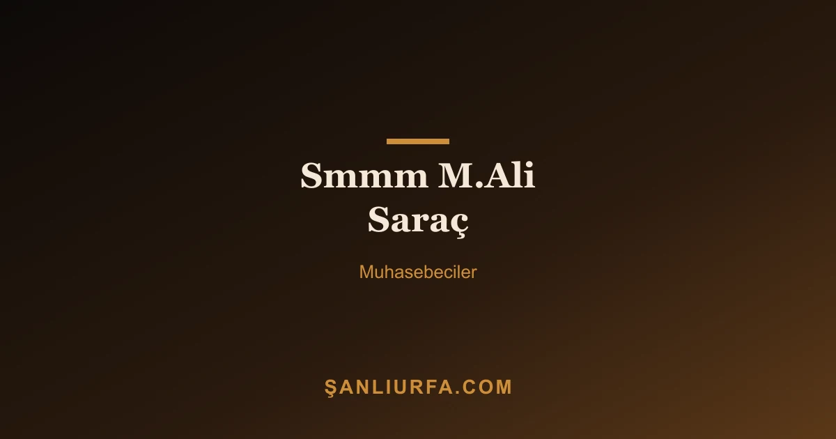 Smmm M.Ali Saraç