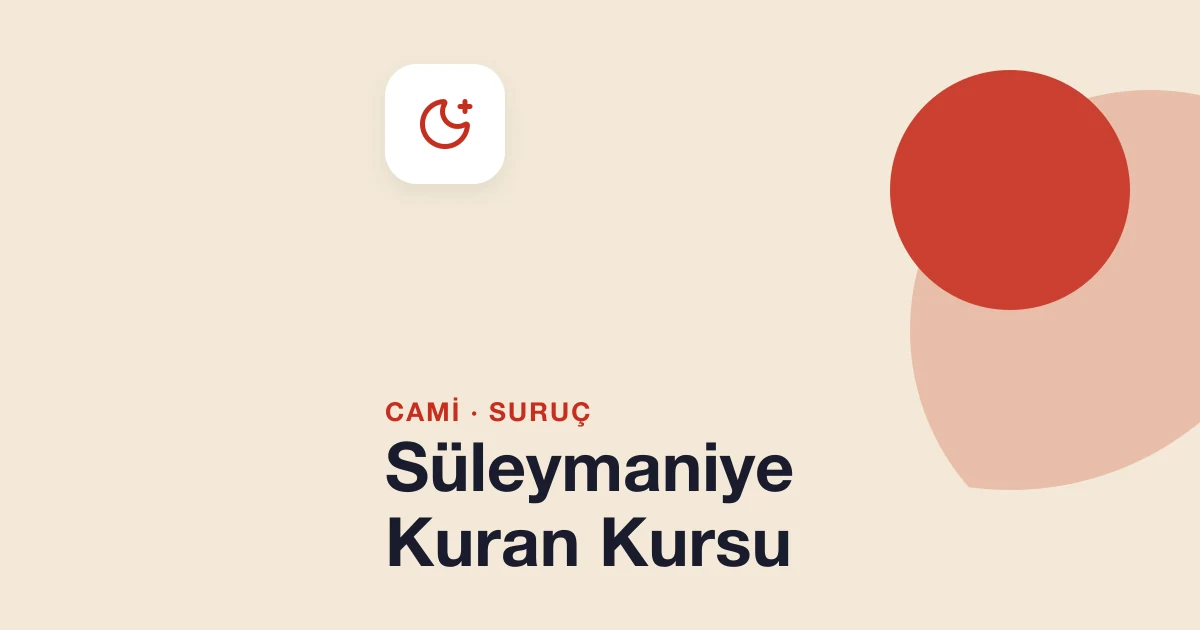 Süleymaniye Kuran Kursu