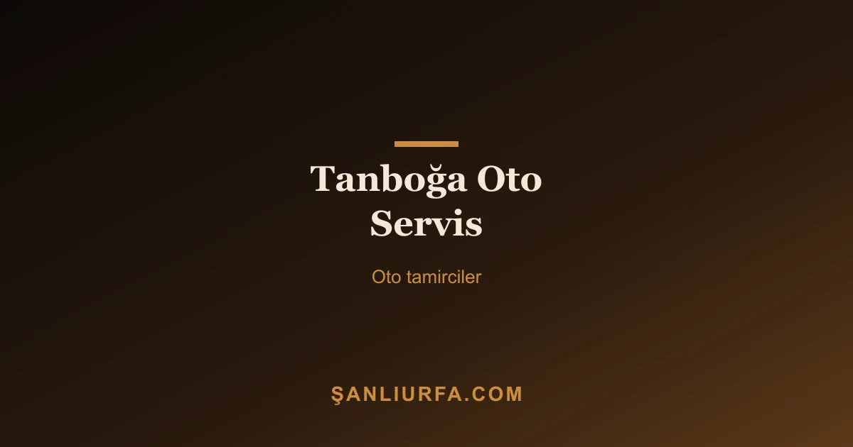 Tanboğa Oto Servis