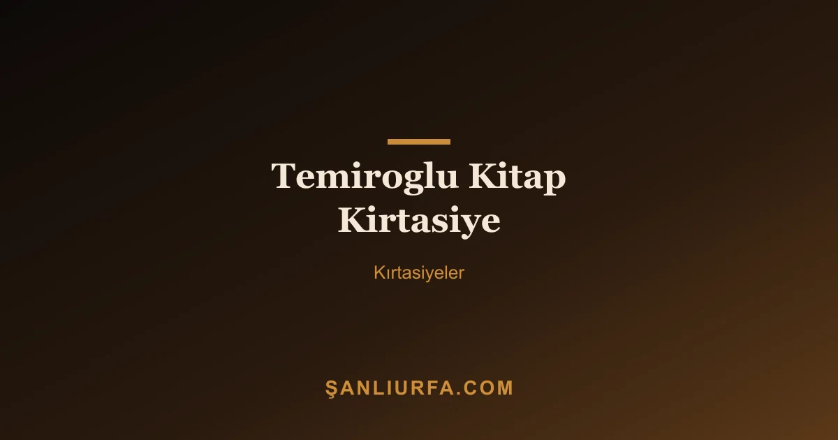 Temiroglu Kitap Kirtasiye