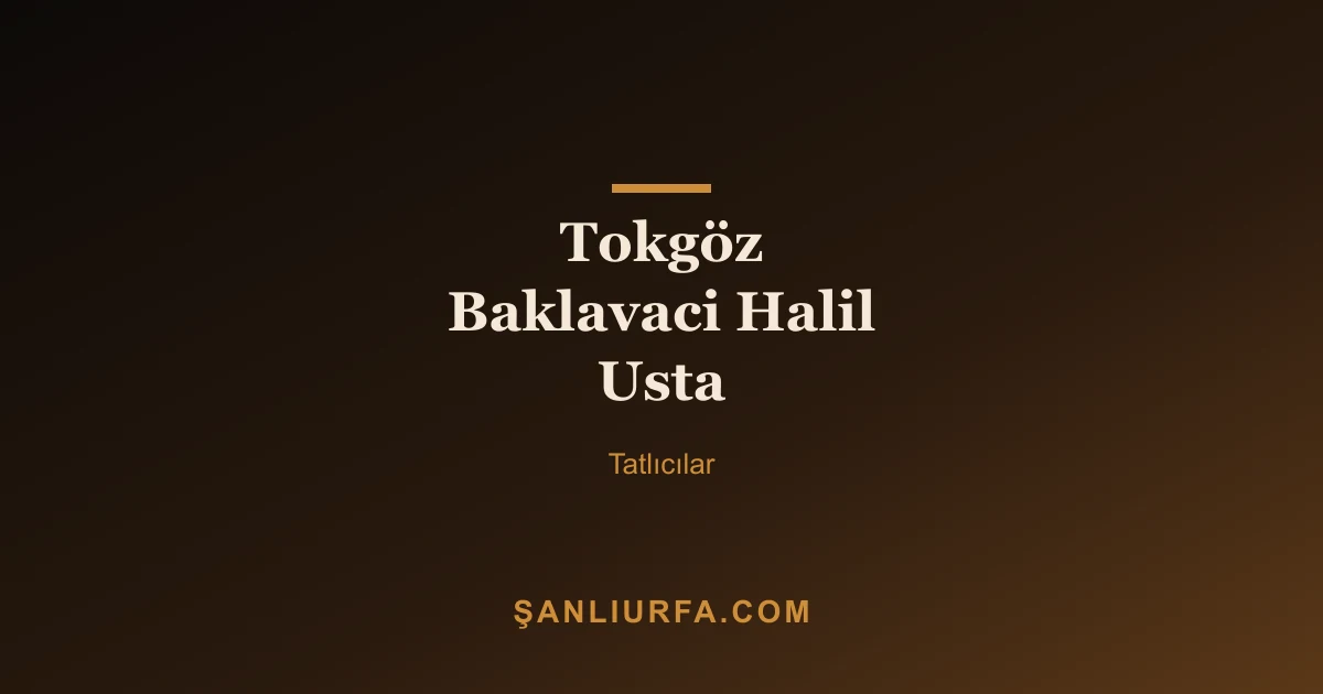 Tokgöz Baklavaci Halil Usta