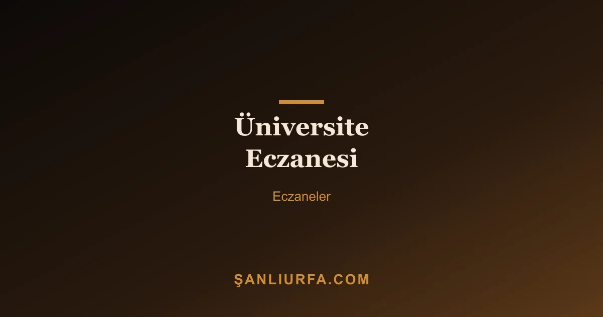 Üniversite Eczanesi