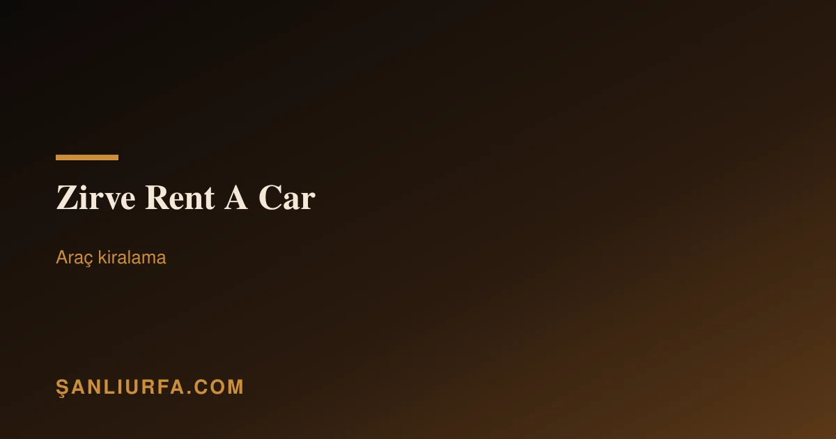 Zirve Rent A Car