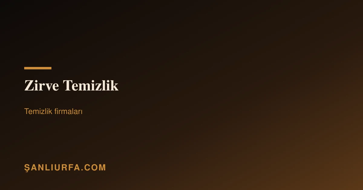 Zirve Temizlik